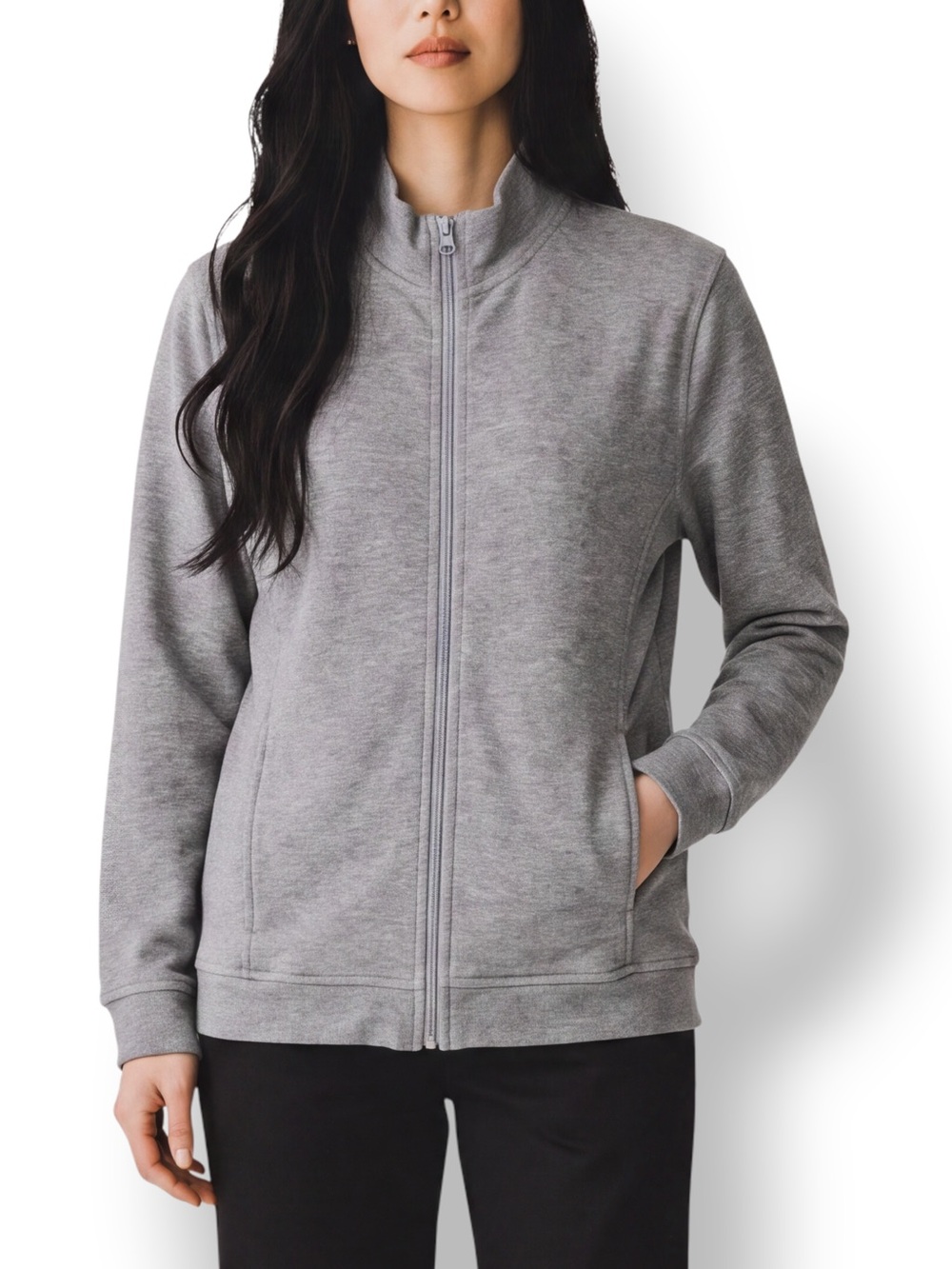 4/$20 Western Connection Gray Full Zip Fleece Jacket Large